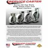 Service Caster 10'' Extra Heavy Duty Semi Steel Cast Iron Wheel Swivel Top Plate Caster CRAN-SCC-KP92S1030-SSR